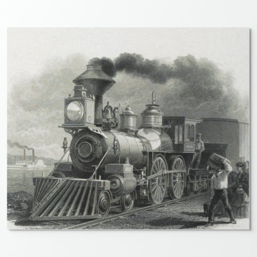 Vintage Steam Train Wrapping Paper