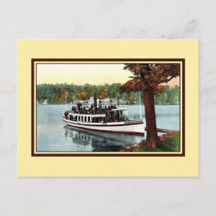 Vintage steamer Lake Bomoseen Rutland VT Postcard