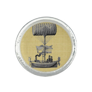 Vintage Steampunk Airship Ring