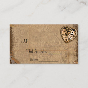 Vintage Steampunk Bride Wedding Place Cards