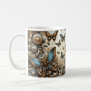 Vintage Steampunk Butterflies Coffee Mug