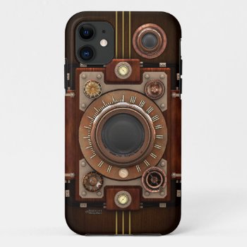 Vintage Steampunk Camera #1b Iphone 11 Case by poppycock_cheapskate at Zazzle