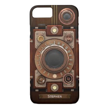 Vintage Steampunk Camera #1c Iphone 8/7 Case by poppycock_cheapskate at Zazzle