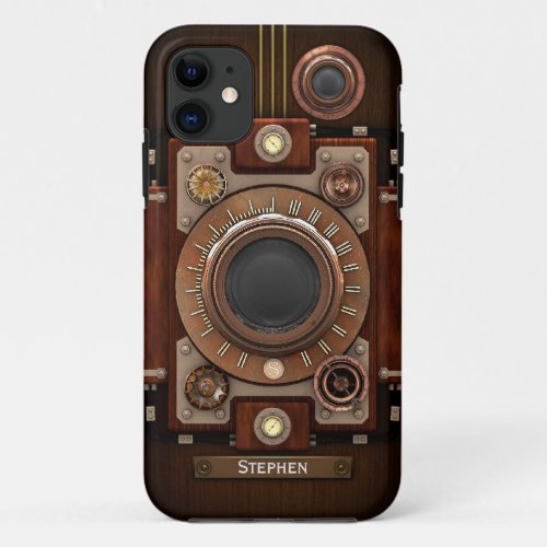 Vintage Steampunk Camera 1C iPhone 11 Case