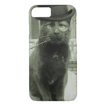 Vintage Steampunk Cat Iphone Case by LOL_Cats_And_Friends at Zazzle