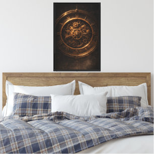 Vintage Steampunk Clockwork Canvas Print