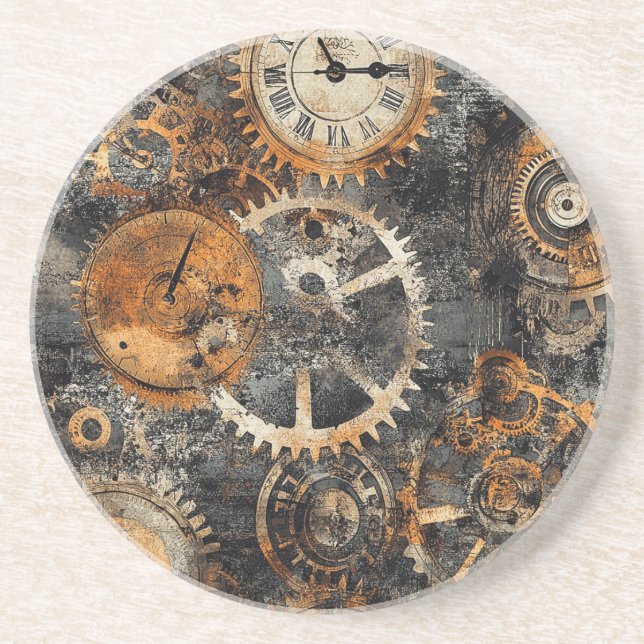 Vintage Steampunk Coaster (Front)