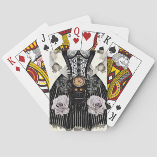 Vintage Steampunk Corset Dress Poker Cards