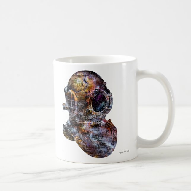Vintage Steampunk Diver's Helmet Coffee Mug (Right)