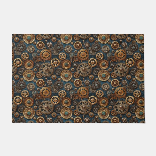 Vintage steampunk  doormat (Front)