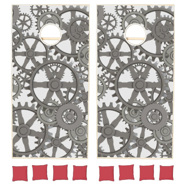 Vintage Steampunk Gears Cornhole Set (Set)