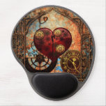 Vintage Steampunk Hearts Wallpaper Gel Mouse Pad at Zazzle