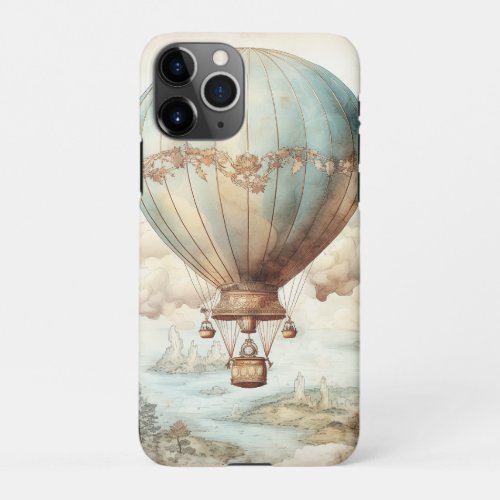 Vintage Steampunk Hot Air Balloon 2 iPhone 11Pro Case