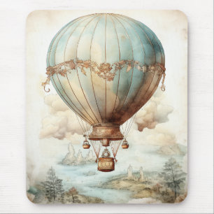 Vintage Steampunk Hot Air Balloon (2) Mouse Pad