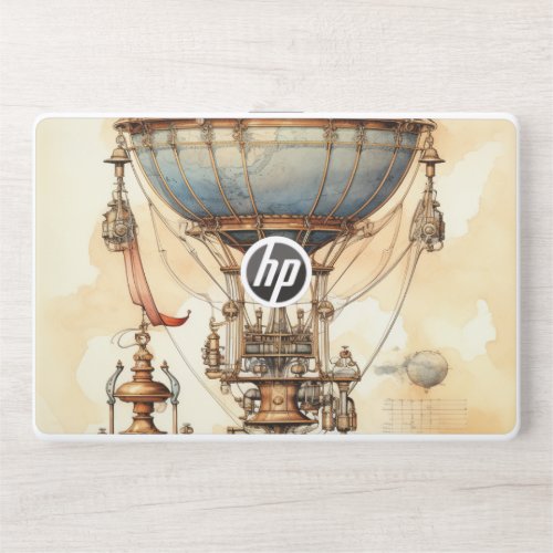 Vintage Steampunk Hot Air Balloon 3 HP Laptop Skin