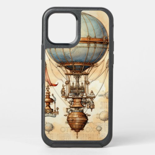 Vintage Steampunk Hot Air Balloon 3 OtterBox Symmetry iPhone 12 Pro Case