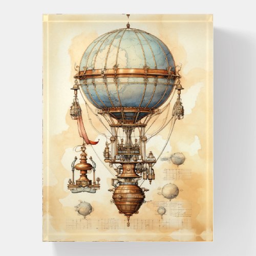 Vintage Steampunk Hot Air Balloon 3 Paperweight