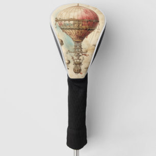 Vintage Steampunk Hot Air Balloon (4) Golf Head Cover