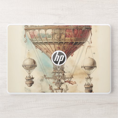 Vintage Steampunk Hot Air Balloon 4 HP Laptop Skin