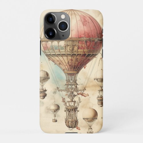 Vintage Steampunk Hot Air Balloon 4 iPhone 11Pro Case