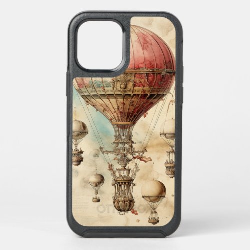 Vintage Steampunk Hot Air Balloon 4 OtterBox Symmetry iPhone 12 Pro Case