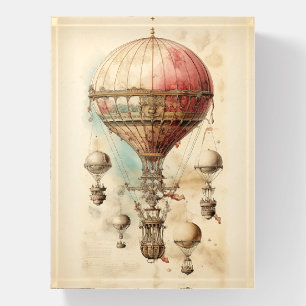Vintage Steampunk Hot Air Balloon (4) Paperweight
