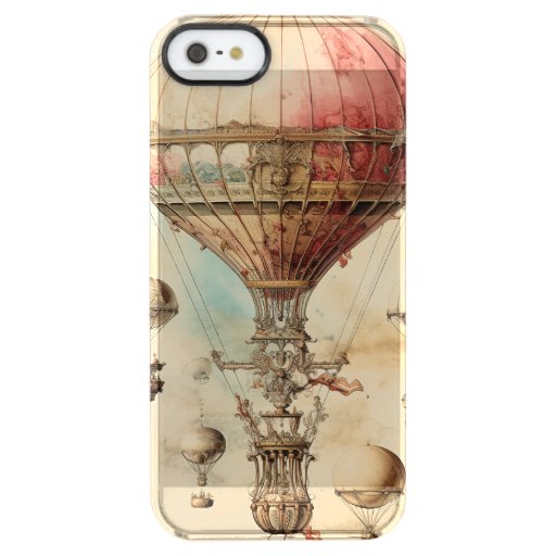 Vintage Steampunk Hot Air Balloon (4) Clear iPhone SE/5/5s Case