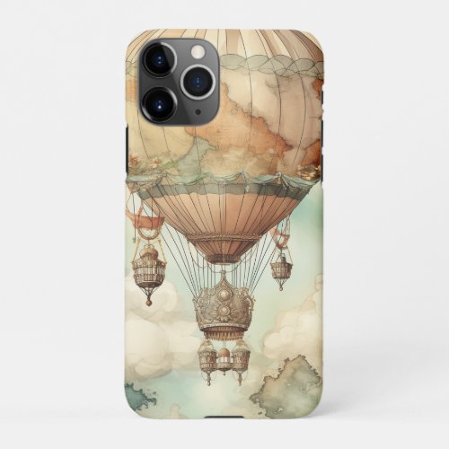 Vintage Steampunk Hot Air Balloon 5 iPhone 11Pro Case