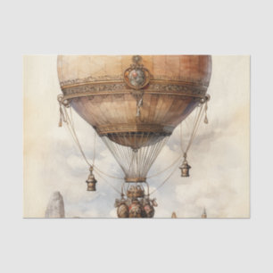 Vintage Steampunk Hot Air Balloon Tissue Paper