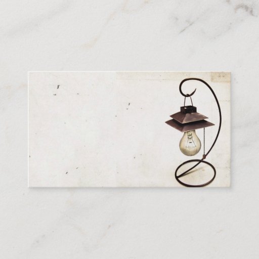 Customizable Vintage Steampunk Lamp Business Card