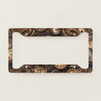 Vintage Steampunk License Plate Frame