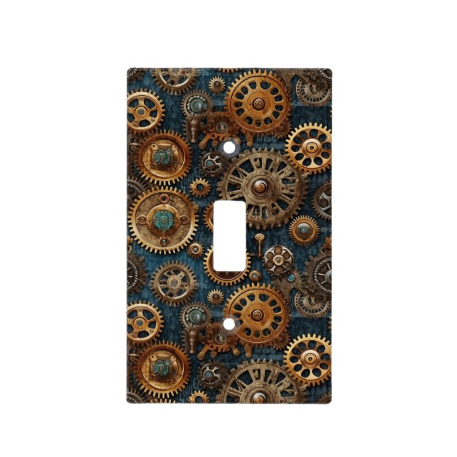 Vintage steampunk light switch cover (Front)