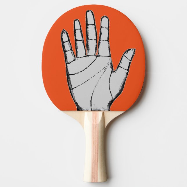 Vintage Steampunk Metal Hand Ping-Pong Paddle (Front)