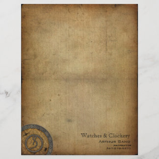 Vintage Steampunk Monogram S Letterhead