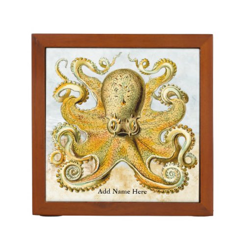 Vintage Steampunk Nautical Octopus Sea Creature PencilPen Holder