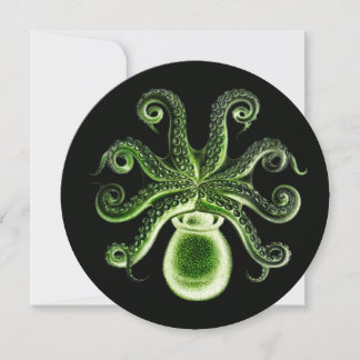 Vintage Steampunk Octopus - Green