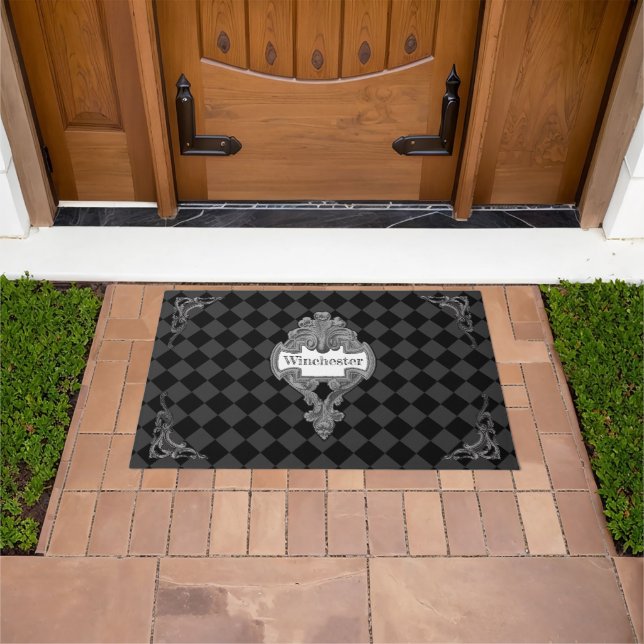 Vintage Steampunk Personalized Doormat (Outdoor)