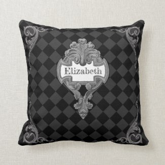 Vintage Steampunk Personalized Throw Pillow