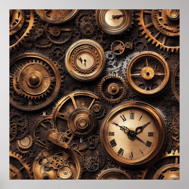 Vintage Steampunk Poster (Front)