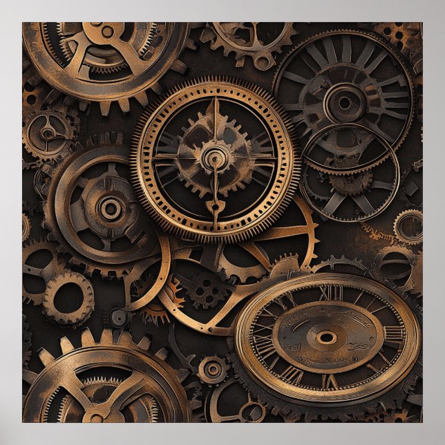 Vintage Steampunk Poster (Front)