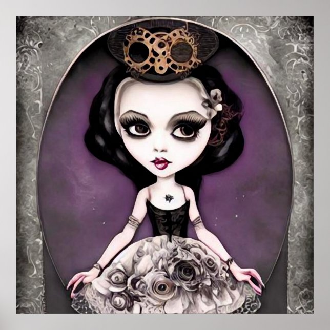 Vintage Steampunk Princess Doll Poster (Front)
