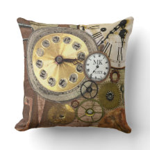 Vintage Steampunk Retro Clock Gears Antique Gold