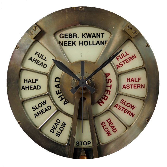 Vintage Steampunk Ship S Telegraph Chadburn Large Clock Zazzle Com