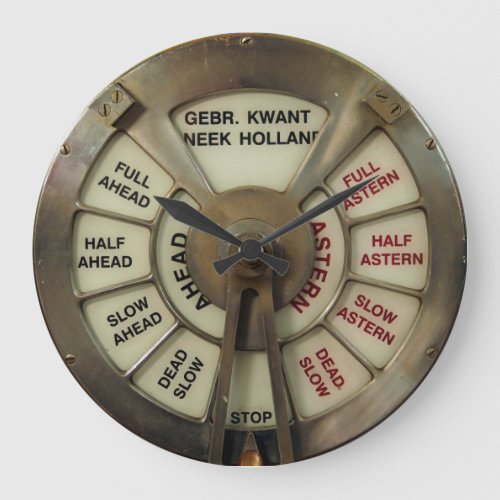 Vintage Steampunk Ships Telegraph Chadburn Large Clock