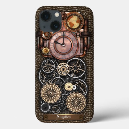 Vintage Steampunk Timepiece Redux 2 iPhone 13 Case