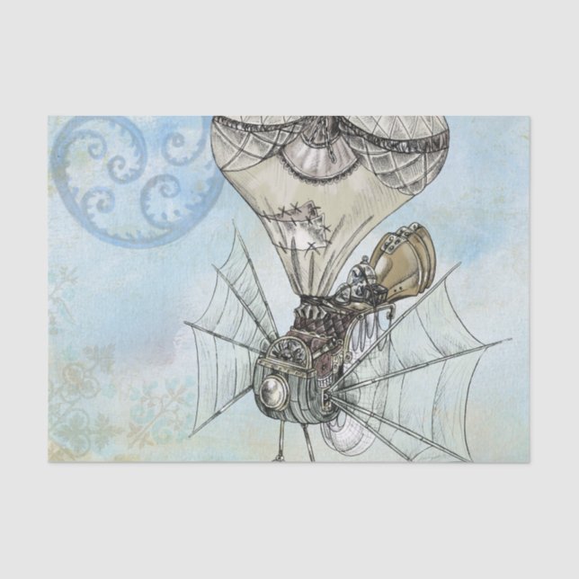 Vintage Steampunk Tissue Paper (Front)