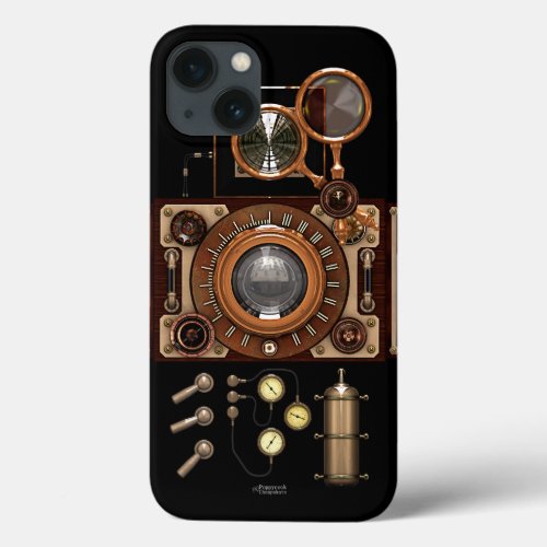 Vintage Steampunk TLR Camera Dark iPhone 13 Case