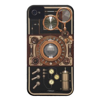 Vintage Steampunk Tlr Camera (dark) Case-mate Iphone 4 Case by poppycock_cheapskate at Zazzle