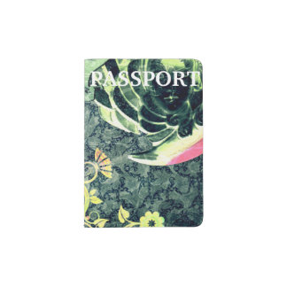 Vintage Steampunk Wallpaper Passport Holder