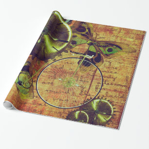 Vintage Steampunk Wallpaper Wrapping Paper